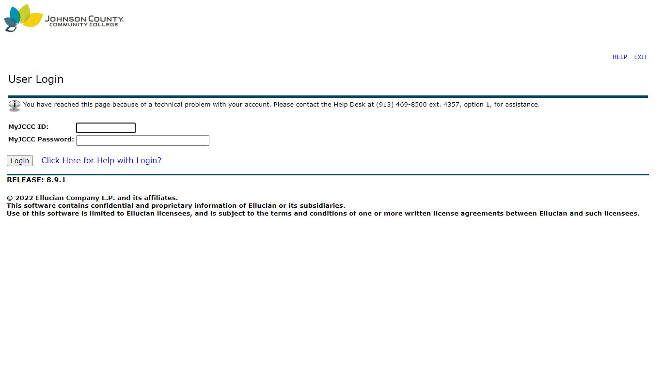 User Login - JCCC